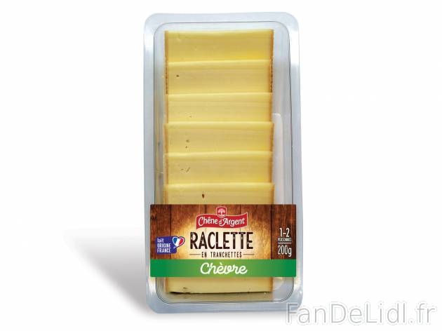 Raclette chèvre , le prix 2.79 € 
- En tranches
- 27 % de Mat. Gr. sur produit ...