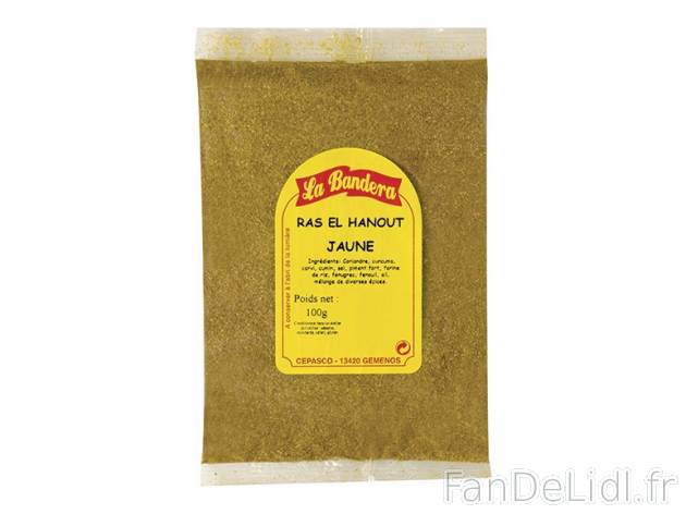 Epices , prezzo 0.79 € per 100 g au choix, 1 kg = 7,90 € EUR. 
- Au choix : ...