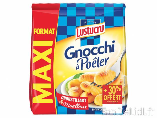 Lustucru gnocchi à poêler , le prix 2.39 € 

Caractéristiques

- Transformé ...
