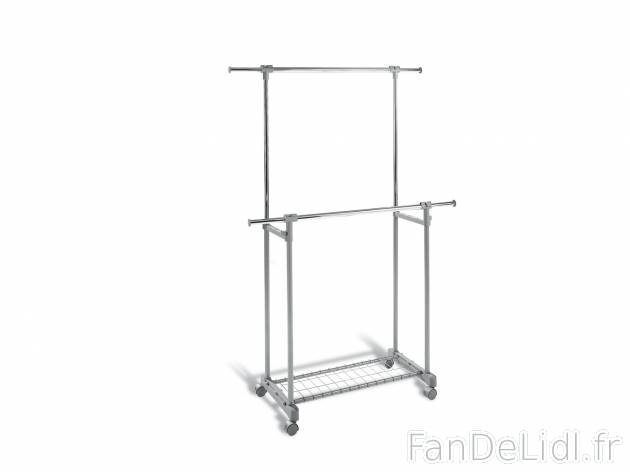 Portant à vêtements , le prix 19.99 € 
- Env. 83 x 98-167 x 43 cm (l x h x ...