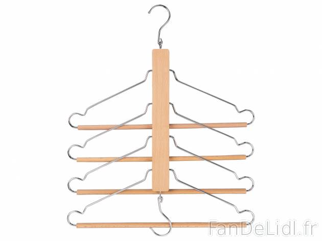 Cintre , le prix 4.99 € 
- En bois de hêtre
- Au choix : cintre gain de place, ...