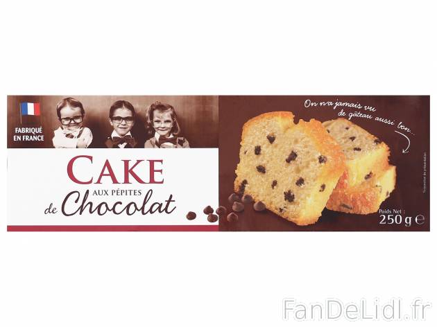 Cake aux pépites de chocolat , le prix 0.99 &#8364;  
-  In&eacute;dit chez Lidl