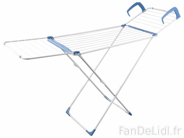 Étendoir à linge , le prix 19.99 € 
- 2 en 1
- Env. 177 x 55 x 111 cm (ouvert)
- ...