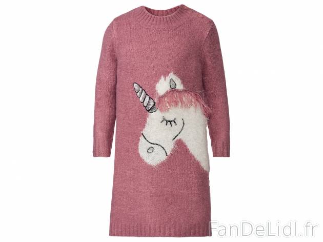 Robe en tricot fille , le prix 6.99 € 
- Ex. 72 % acrylique, 16 % polyester, ...