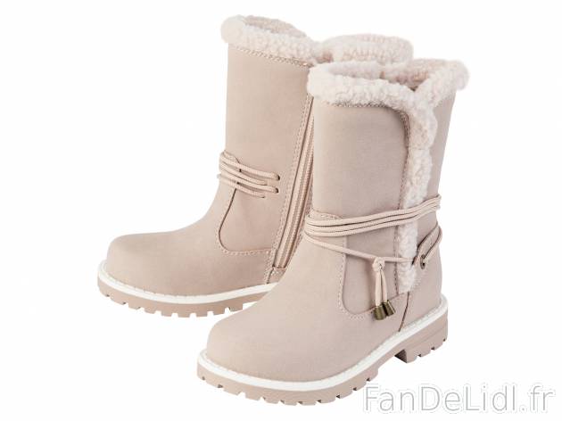 Bottines fille , le prix 12.99 € 
- Ex. dessus polyuréthane sans DMF, doublure/semelle ...