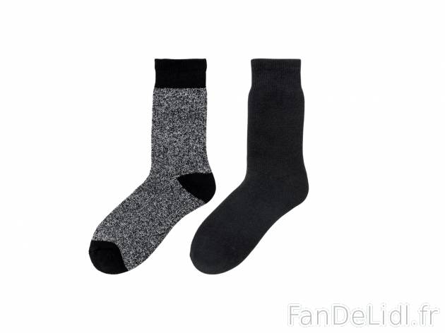 Chaussettes thermiques garçon , le prix 3.49 € 
- Ex. 87 % acrylique, 12 % polyester ...
