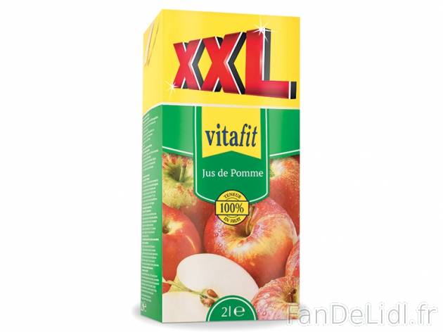 Jus d&apos;orange ou de pomme , prezzo 1.09 € per La bouteille de 2 L au choix, ...