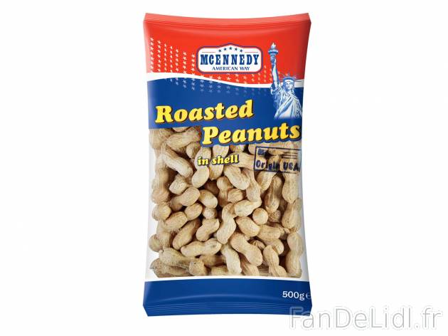 Cacahuètes grillées avec coque , le prix 1.99 €
