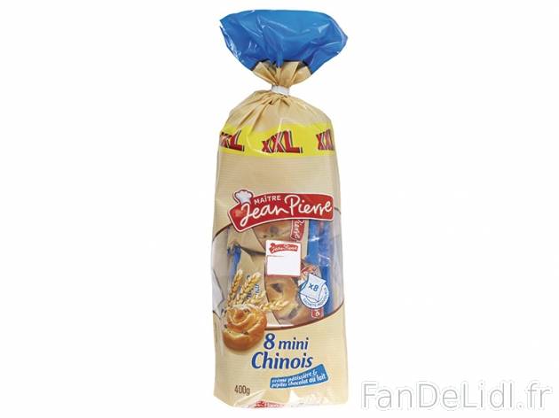 8 mini chinois aux pépites de chocolat , prezzo 1.49 € per 400 g, 1 kg = 3,73 ...