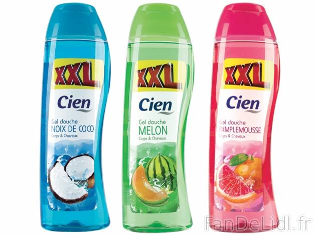 Gel douche corps et cheveux , prezzo 1.49 € per Le flacon de 1 L au choix 
- ...