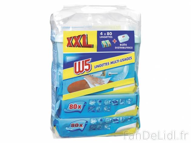 320 lingettes multi-usages , prezzo 5.97 € per 4 x 80 lingettes au choix 
- Prix ...