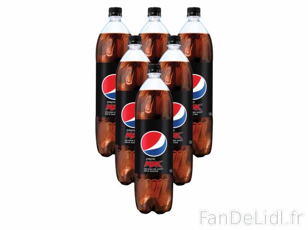 Pepsi cola max , le prix 0.85 € 
- La bouteille de 1,5 L : 1,01 € (1 L = 0,67 ...