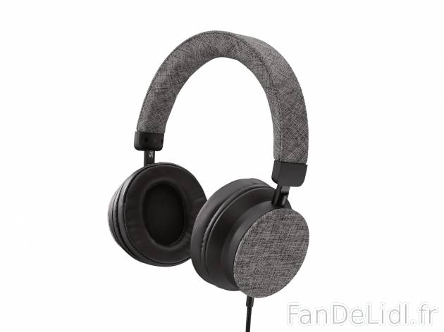 Casque audio Silvercrest , le prix 11.99 € 
- Membrane d’env. 40 mm en PET
- ...