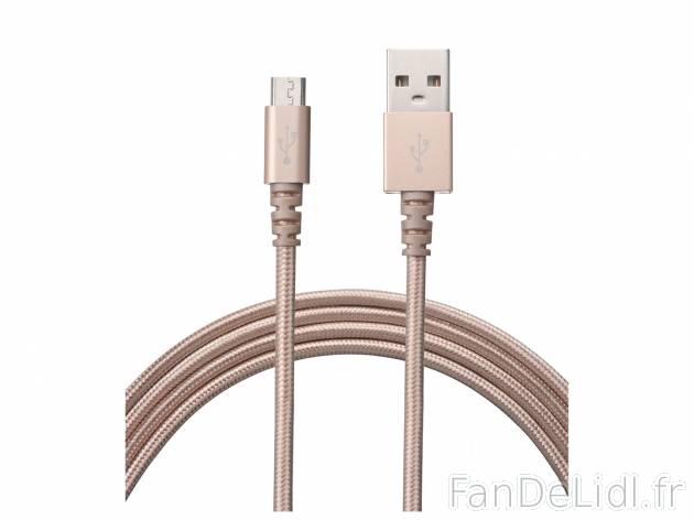 Câble de charge et synchronisation , le prix 4.99 € 
- Env. 1,27 m
- Gaine ...