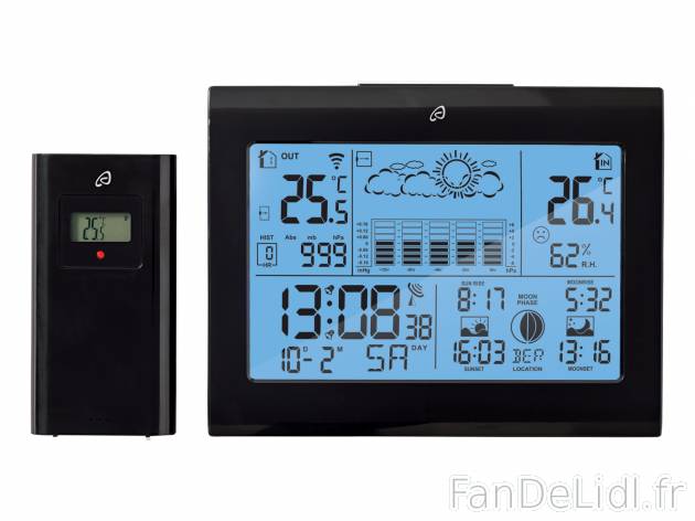 Station météo radioguidée , le prix 17.99 € 
- Température intérieure et ...