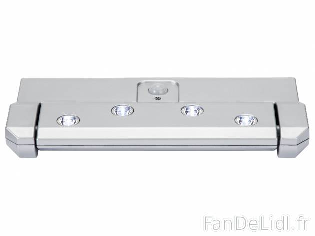 Lampe LED avec capteur , le prix 6.99 € 
- Fixation facile avec pastilles adhésives ...