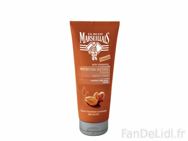 Le Petit Marseillais après-shampooing , le prix 1.38 €  
-  Variétés au choix