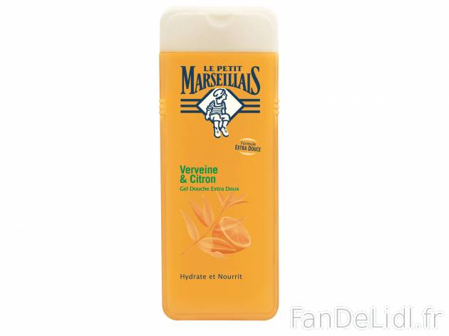 Le Petit Marseillais gel douche , le prix 1.55 € 
- Le gel douche de 400 ml : ...