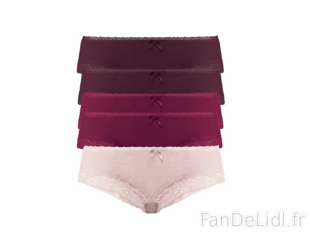 Hipsters à dentelle Esmara, le prix 7.99 € 
- Ex. dessus 95 % coton et 5 % élasthanne ...