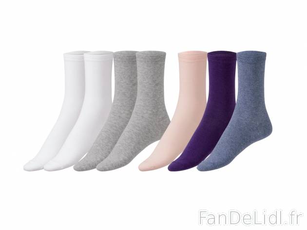 Chaussettes femme , le prix 5.99 € 
- Ex. 79 % coton, 19 % polyamide et 2 % élasthanne ...