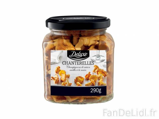 Champignons en vente , le prix 2.39 € 
- Au choix : cèpes coupés, chanterelles ...
