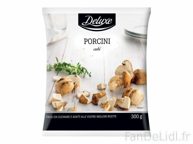 Cèpes surgelés en vente , le prix 3.79 € 
- Inédit chez Lidl
Caractéristiques

- ...
