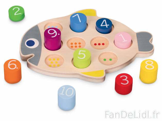 Jeu en bois , le prix 7.99 &#8364; 
- Jeu d&#39;encastrement : de 18 mois ...