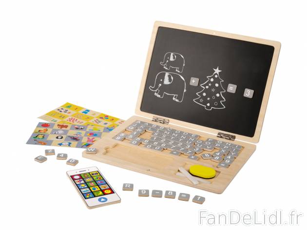 Jeu en bois pour enfant , le prix 5.99 &#8364; 
- Au choix : ordinateur portable, ...