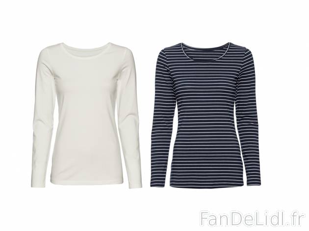 T-shirts à manches longues femme en vente , le prix 8.99 € 
- Du S au XL selon ...