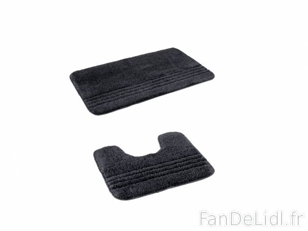 Tapis WC et salle de bains en vente , le prix 9.99 € 
- Set de 2
- Dessous antidérapant
- ...
