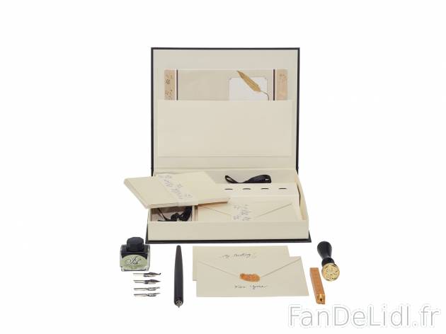 Set de calligraphie en vente , le prix 9.99 € 
- 30 pièces
- 5 plumes de calligraphie ...