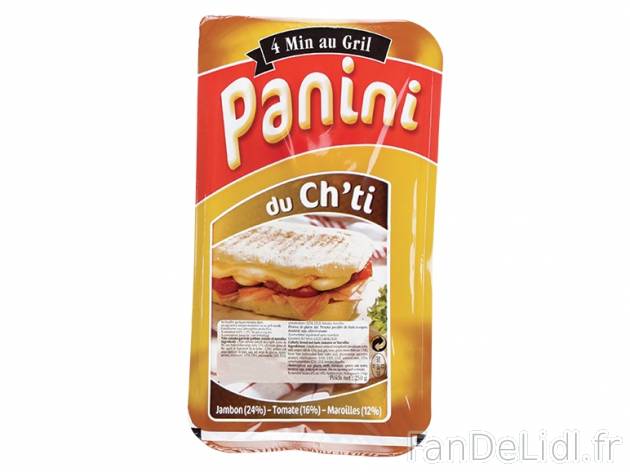 Panini du Ch&apos;ti , prezzo 1.89 € per 250 g, 1 kg = 7,56 € EUR. 
- Composé ...