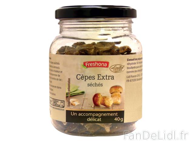 Cèpes extra séchés , le prix 2.79 &#8364;