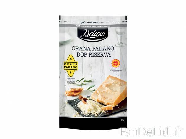Grana Padano DOP Riserva , le prix 1.29 &#8364; 

Caractéristiques

- Rayon ...