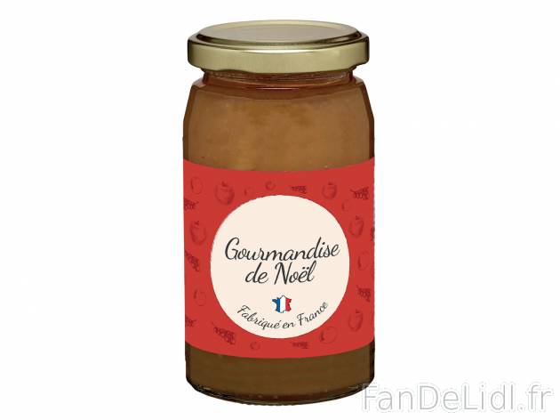 Confiture , le prix 1.79 &#8364; 
- Au choix : gourmandise de No&euml;l ...