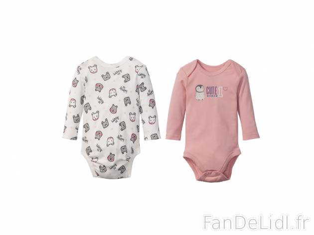 Bodies bébé fille ou garçon , le prix 3.99 € 
- 100 % coton
- Autres modèles ...