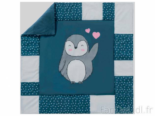 Couverture bébé , le prix 9.99 € 
- Env. 100 x 100 cm
- Réversible
- Satisfait ...