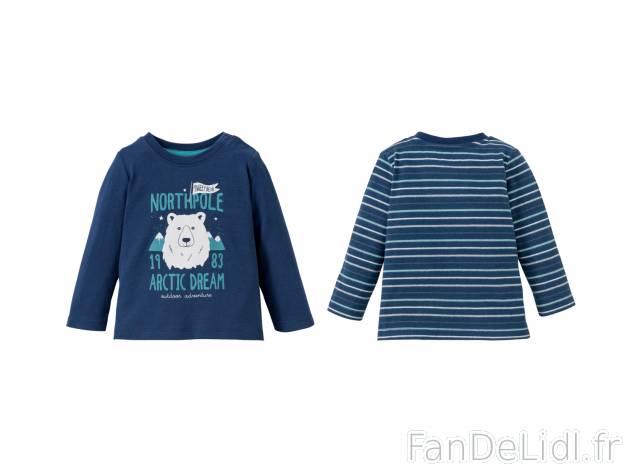 T-shirts bébé , le prix 3.99 € 
- 100 % coton
- Du 2-6 mois au 12-24 mois ...
