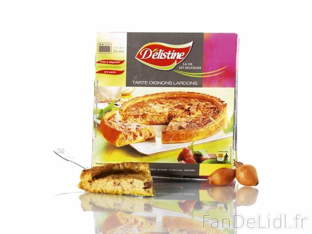 Tarte aux oignons et lardons , prezzo 2.49 € per 400 g, 1 kg = 6,23 € EUR.