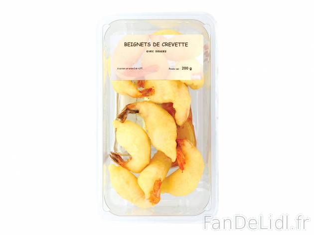 Beignets de crevettes1 , prezzo 2.99 &#8364; per 200 g 
-  2 sauces incluses !