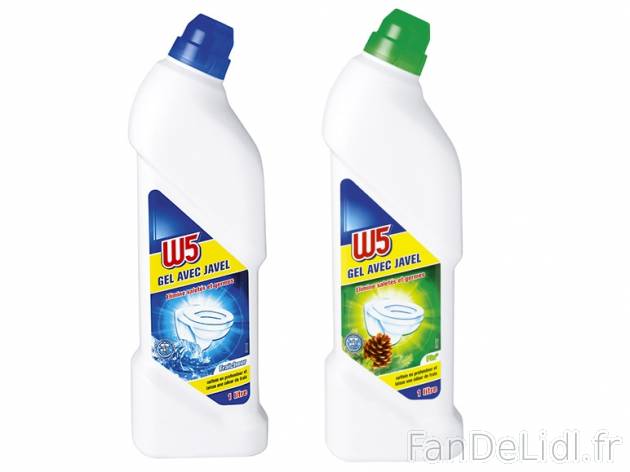 Nettoyant WC avec javel , prezzo 0.99 € per La bouteille de 1 L au choix 
- Au ...