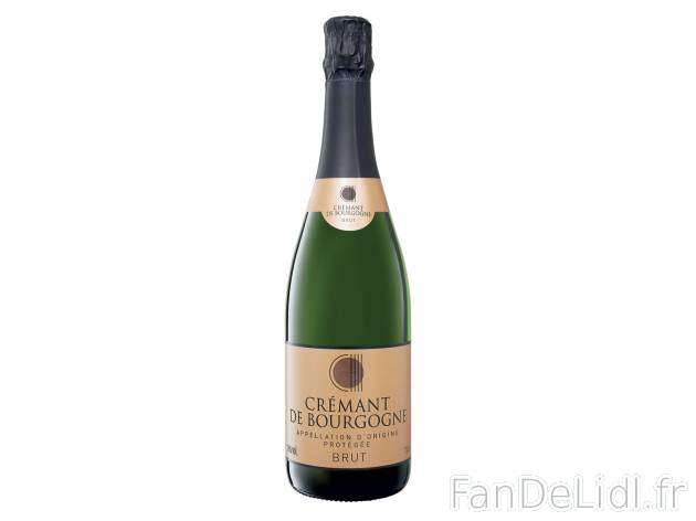Crémant de Bourgogne blanc brut AOP , le prix 5.69 €