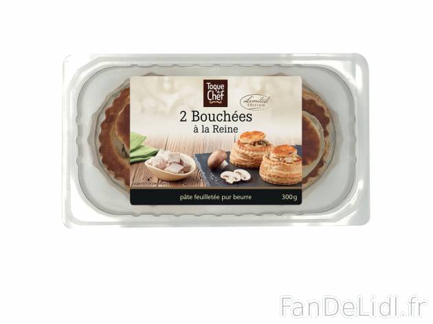 Bouchées à la reine , le prix 2.09 € 

Caractéristiques

- Transformé ...