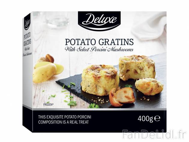 Mini gratins de pommes de terre aux champignons chez , le prix 2.59 € 

Caractéristiques

- ...