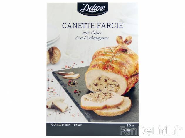 Canette farcie aux cèpes et à l’armargnac , le prix 17.99 € 

Caractéristiques

- ...