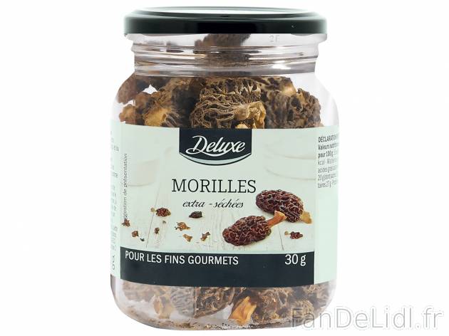 Morilles séchées , le prix 10.99 €  
-  Qualité extra !