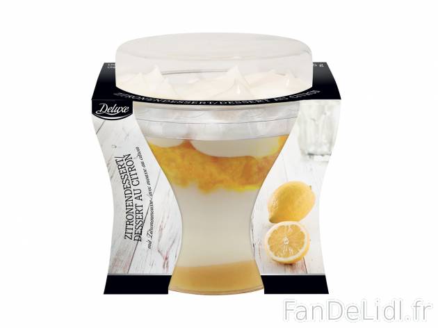 Dessert au citron , le prix 1.49 € 

Caractéristiques

- Transformé en UE
- ...
