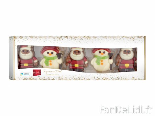 Figurines en chocolat , le prix 2.99 € 

Caractéristiques

- fairtrade_cocoa_program ...