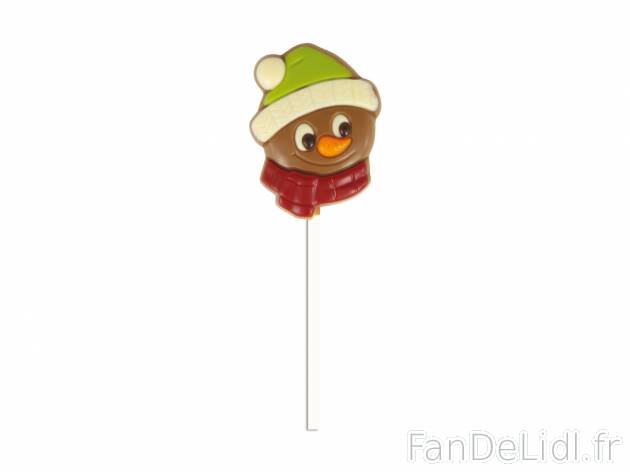 Sucettes en chocolat , le prix 0.89 € 
- Au choix : Père Noël ou bonhomme ...