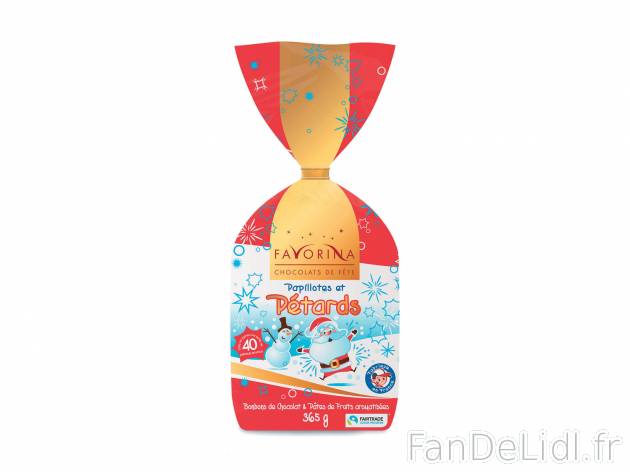 Papillotes avec pétards , le prix 4.89 € 

Caractéristiques

- fairtrade_cocoa_program ...